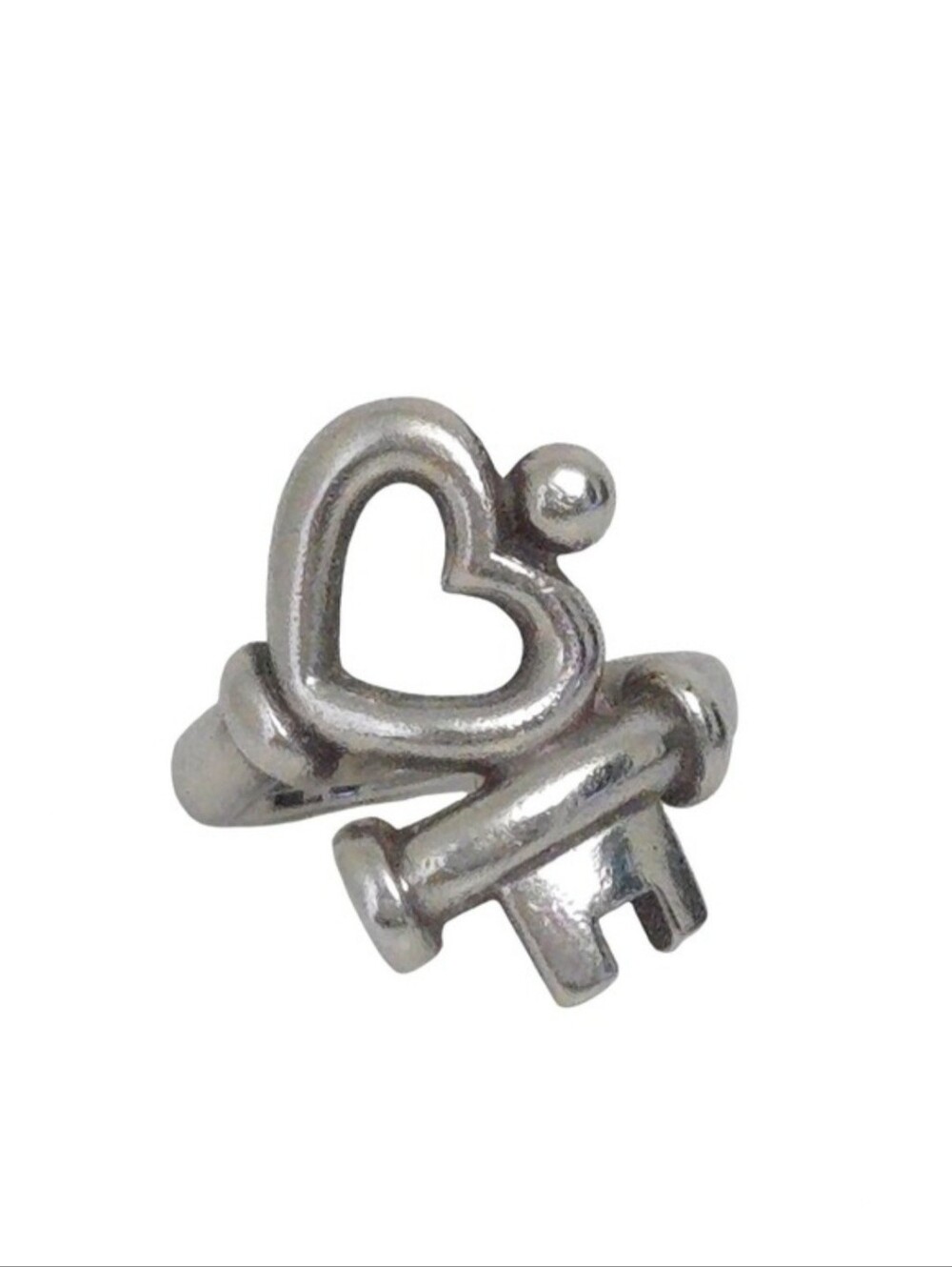 James Avery Key to My Heart Sterling Silver Ring- Size 7